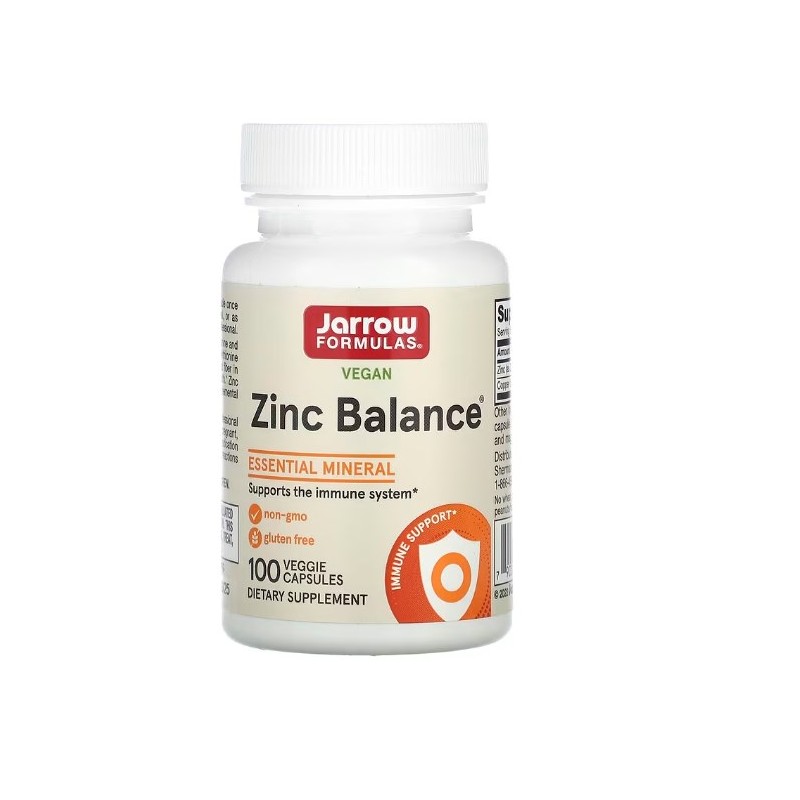 JARROW FORMULAS Cynk + Miedź - Zinc Balance (100 kaps.)