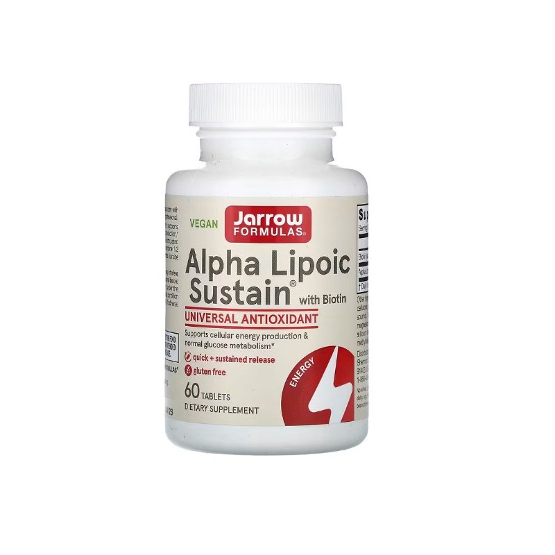 JARROW FORMULAS Kwas Alfa Liponowy i Biotyna (60 tabl.)