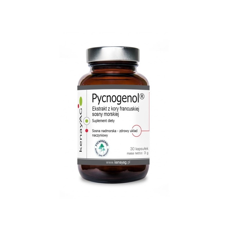 KENAY Pycnogenol 100 mg - Ekstrakt z kory francuskiej sosny morskiej (30 kaps.)