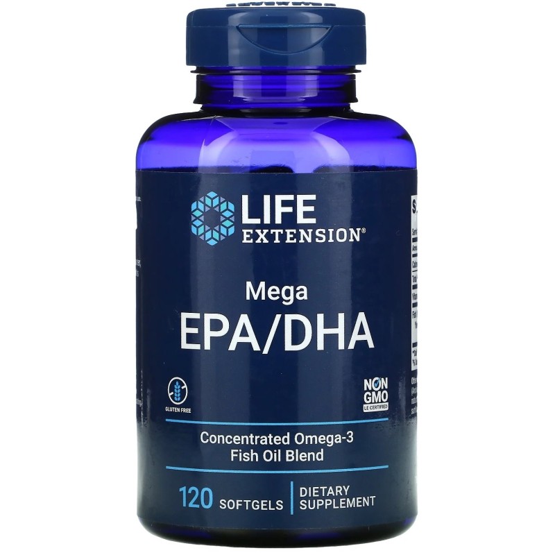 LIFE EXTENSION Mega EPA/DHA (120 kaps.)