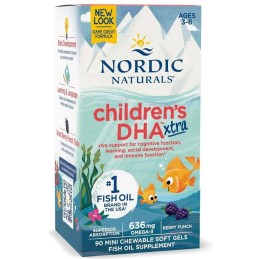 NORDIC NATURALS Childrens DHA Xtra 636 mg (90 kaps.)