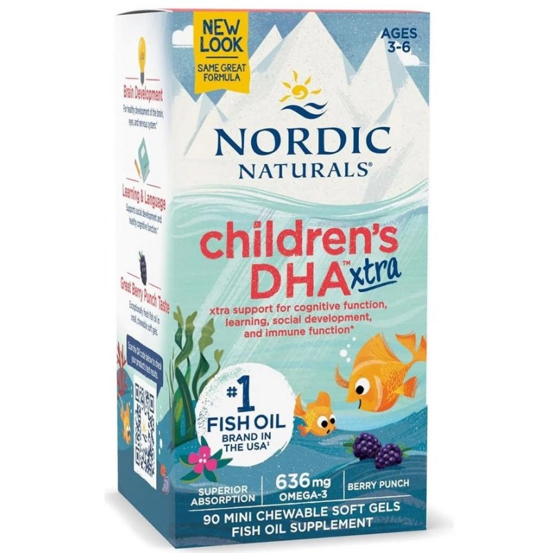 NORDIC NATURALS Childrens DHA Xtra 636 mg (90 kaps.)