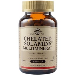 SOLGAR Chelated Solamins Multimineral - Sole Mineralne Chelaty (90 tabl.)