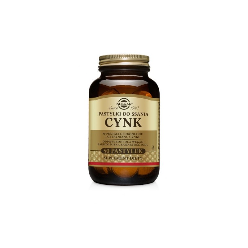 SOLGAR Flavo-Zinc Lozenges - Cynk do ssania (50 tabl.)