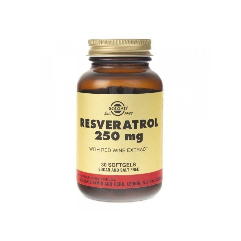 SOLGAR Resveratrol 250 mg with Red Wine Extract  (30 kaps.)
