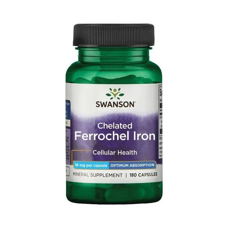 SWANSON Albion Chelat Żelaza Ferrochel 18mg (180 kap.)