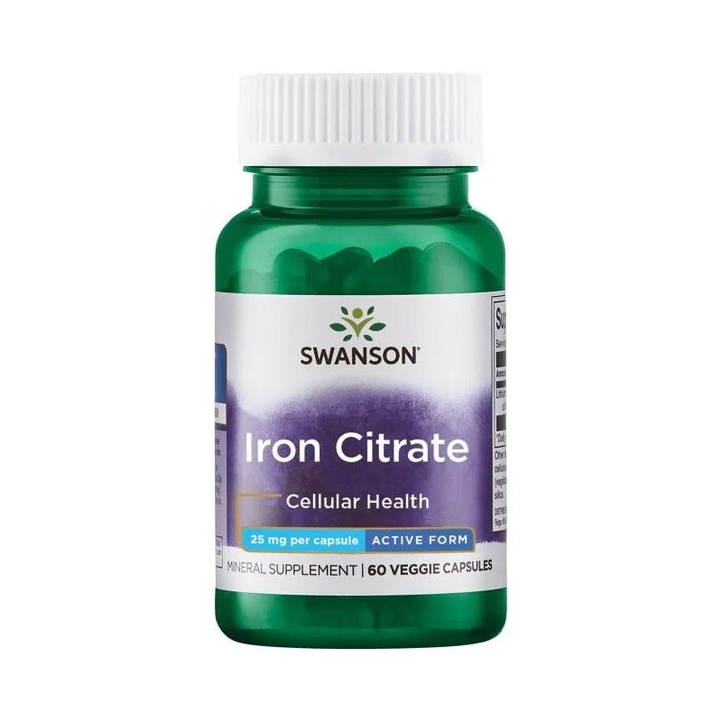 SWANSON Iron Citrate 25 mg (60 kaps.)