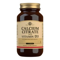 SOLGAR Calcium Citrate with Vitamin D3 - Cytrynian Wapnia z Witaminą D3 (60 tabl.)