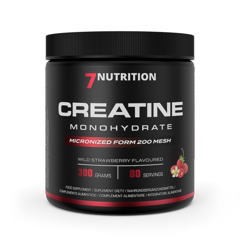 7NUTRITION Creatine Monohydrate Wild Strawberry - Monohydrat Kreatyny - smak poziomkowy (300 g)