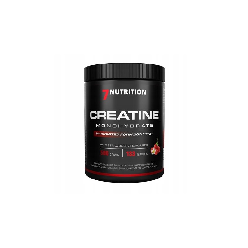 7NUTRITION Creatine Monohydrate Wild Strawberry - Monohydrat Kreatyny - smak poziomkowy (500 g)