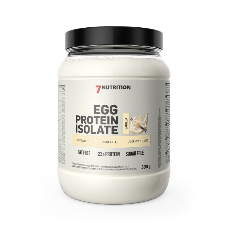 7NUTRITION Egg Protein Vanilla - Izolat białka jaj - smak waniliowy (500 g)