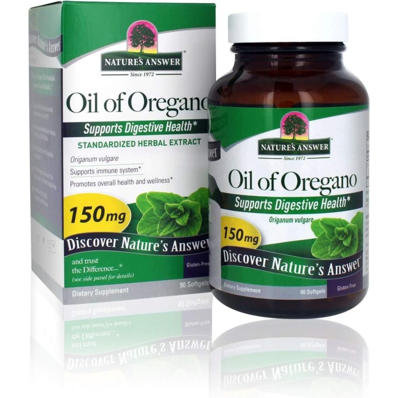 NATURE'S ANSWER Oil of Oregano - Olejek z oregano (90 kaps.)
