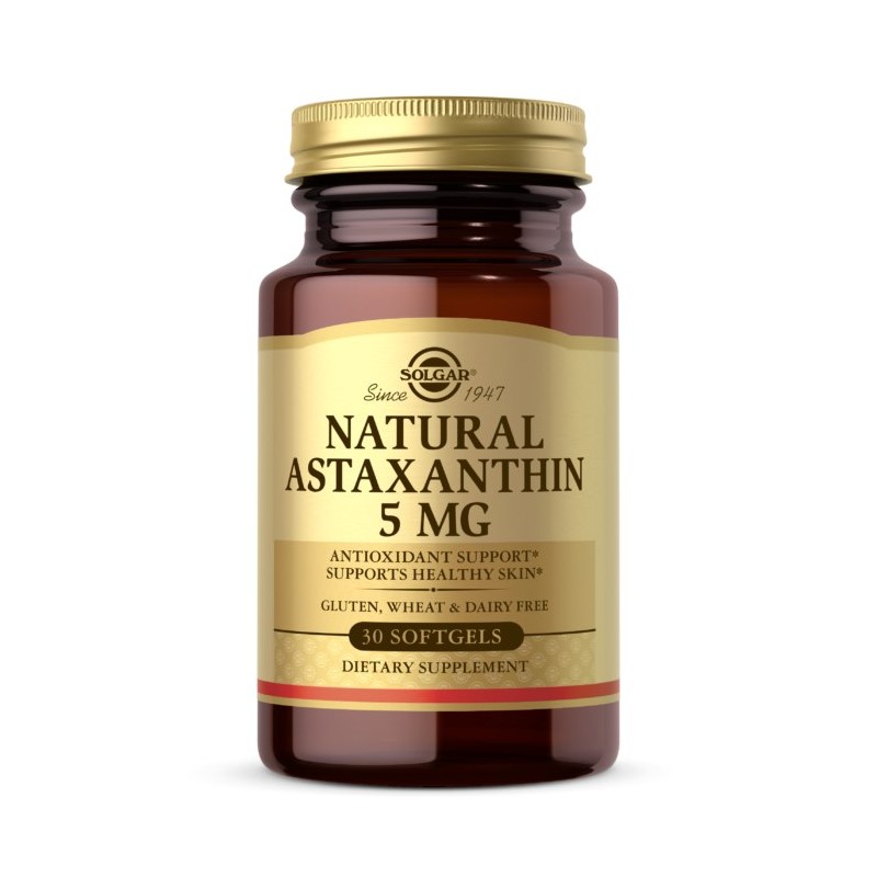 SOLGAR Astaxanthin - Astaksantyna 5 mg (30 kaps.)