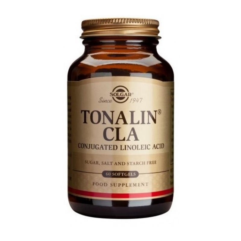 SOLGAR CLA - Tonalin 1300 mg (Sprzężony Kwas Linolowy) z oleju z Nasion Krokosza (60 kaps.)