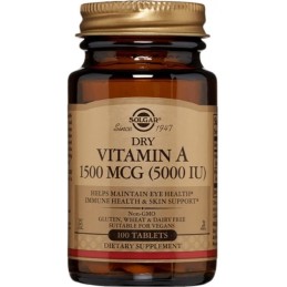 SOLGAR Dry Vitamin A 5000 IU 1500 mcg - Sucha Witamina A(100 tabl.)