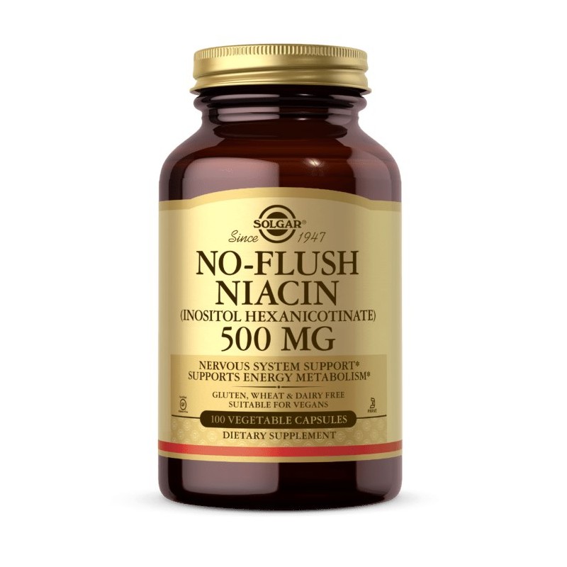 SOLGAR No-Flush Niacin (Inositol Hexanicotinate) (100 kaps.)