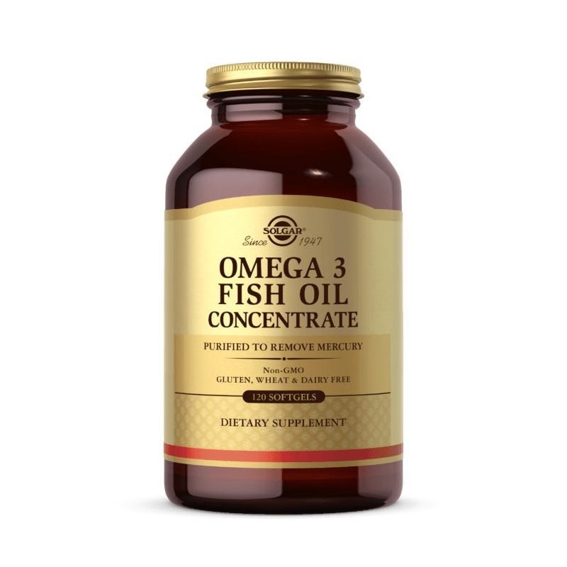 SOLGAR Omega 3 - Fish Oil Concentrate (120 kaps.)