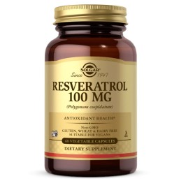 SOLGAR Resveratrol - Resweratrol 100 mg (60 kaps.)