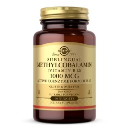 SOLGAR Sublingual Methylocobalamin (Vitamin B12) Metylokobalamina 1000 mcg (60 tabl.)