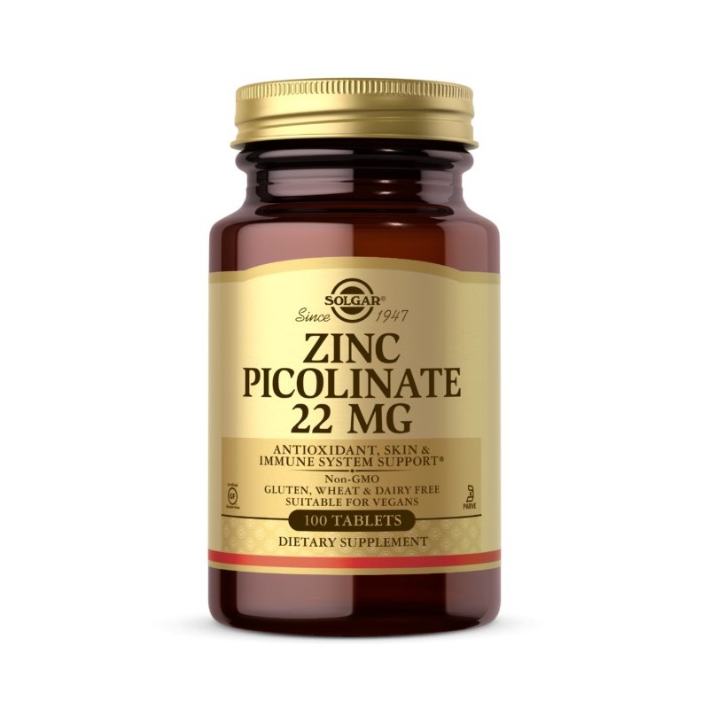 SOLGAR Zinc Picolinate - Cynk Pikolinian (100 tabl.)