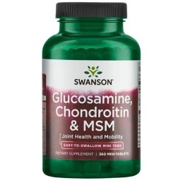 SWANSON Glukozamina / Chondroityna / MSM mini tabs (360 tabl.)