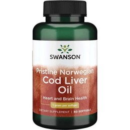 SWANSON Pristine Norwegian Cod Liver Oil (60 kaps.)