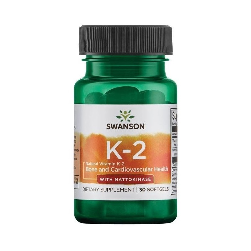 SWANSON Witamina K2 + Nattokinaza (30 kaps.)
