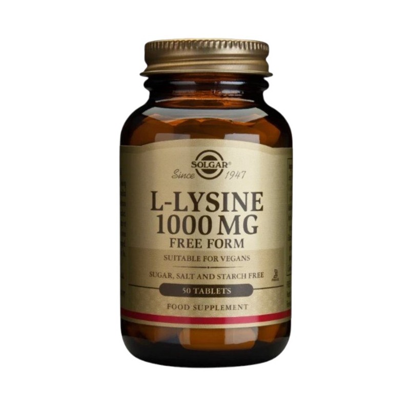 SOLGAR L-Lysine 1000 mg - L-Lizyna 1000 mg (50 tabl.)