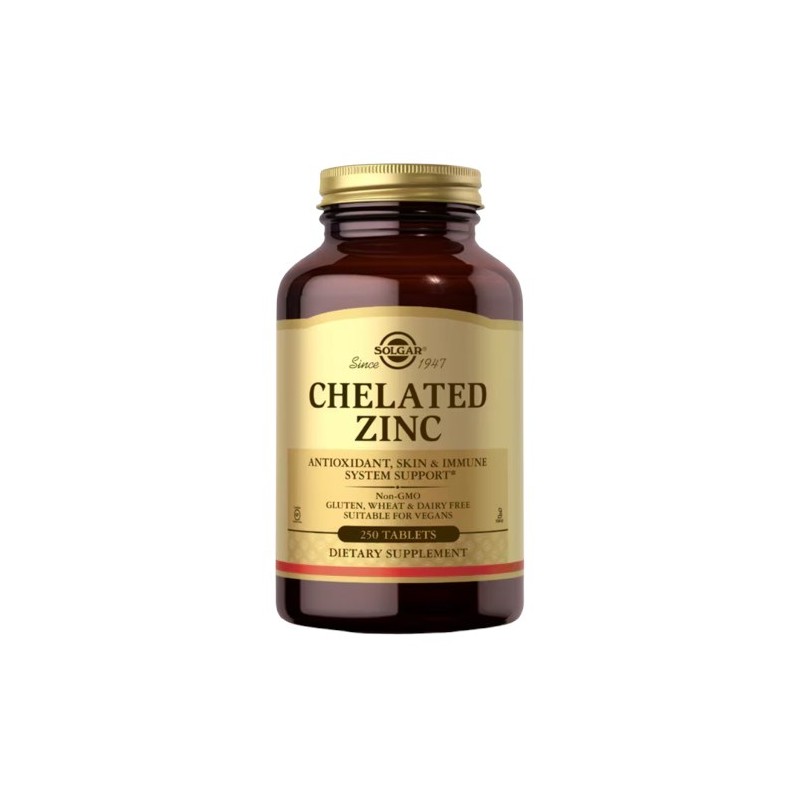 SOLGAR Chelated Zinc - Cynk Chelat (250 tabl.)