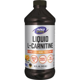 NOW FOODS L-Carnitine Liquid 1000 mg Citrus - L-Karnityna 1000 mg Smak Cytrusowy (473 ml)