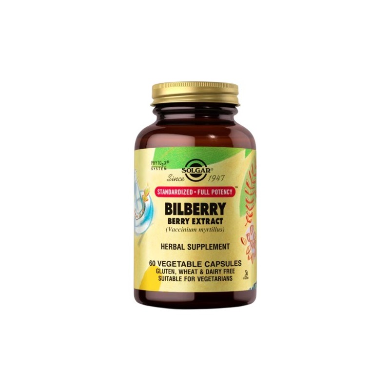 SOLGAR SFP Bilberry Berry Extract - Ekstrakt z jagód czarnej borówki (60 kaps.)