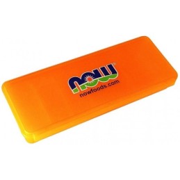 NOW FOODS Pudełko na leki organizer pillbox - 7 komór (pomarańczowe)