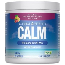 NATURAL VITALITY Calm Relaxing Drink Mix, smak malinowo-cytrynowy (200 g)
