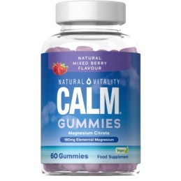 NATURAL VITALITY Calm Magnesium, smak malinowo-truskawkowy (60 żelek)