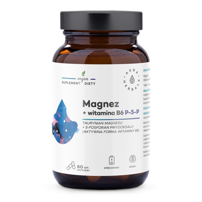AURA HERBALS Magnez + Witamina B6 (60 kaps.)