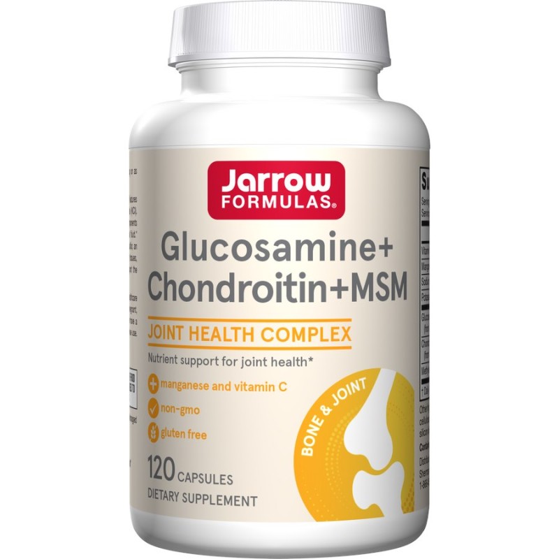 JARROW FORMULAS Glukozamina, Chondroityna i MSM (120 kaps.)