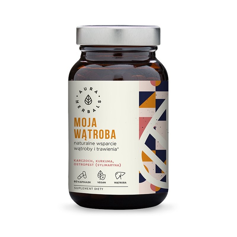 AURA HERBALS Moja Wątroba: karczoch + ostropest + kurkuma (60 kaps.)