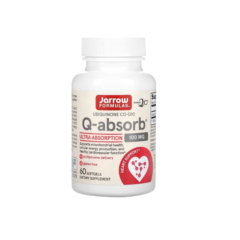 JARROW FORMULAS Ubiquinone Co-Q10 Q-absorb 100 mg - Koenzym Q10 (60 kaps.)