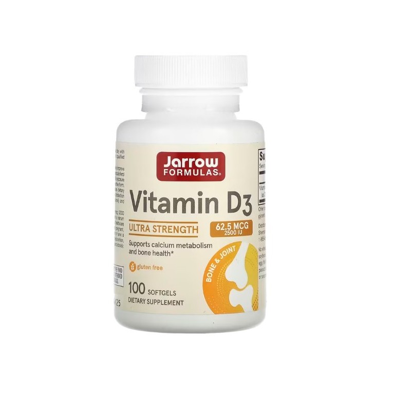 JARROW FORMULAS Witamina D3 2500 IU (100 kaps.)