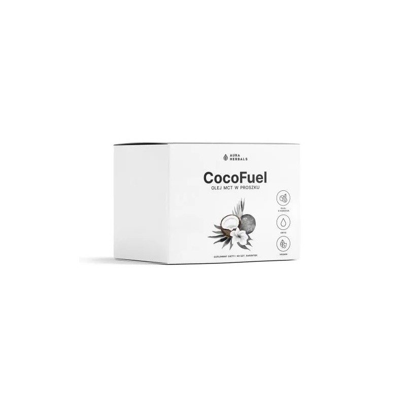 AURA HERBALS CocoFuel - Olej MCT proszek w saszetkach (30 szt.)