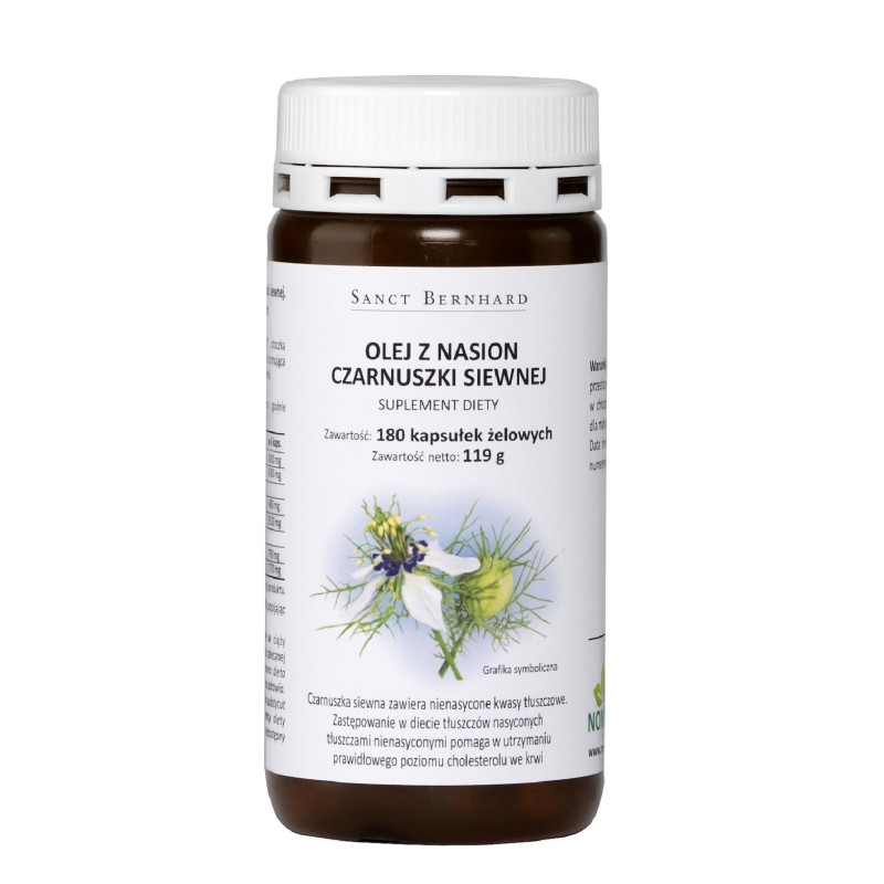 KRAUTERHAUS SANCT BERNHARD Olej z Czarnuszki siewnej 500 mg (180 kaps.)