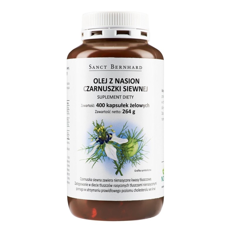 KRAUTERHAUS SANCT BERNHARD Olej z Czarnuszki siewnej 500 mg (400 kaps.)