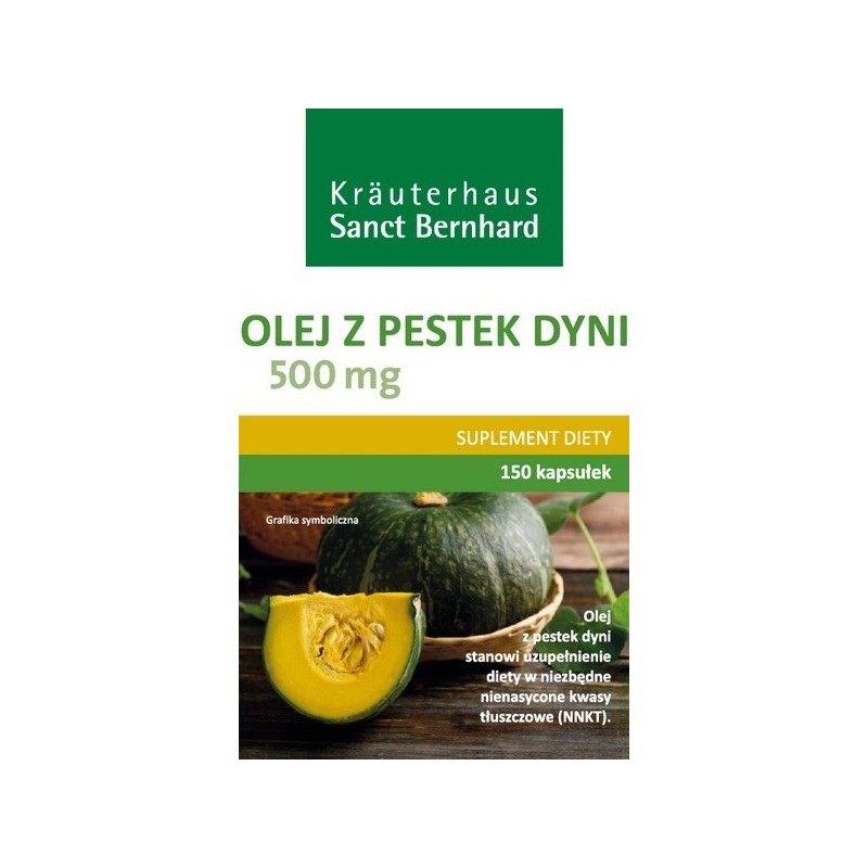 KRAUTERHAUS SANCT BERNHARD Olej z pestek dyni 500 mg (150 kaps.)