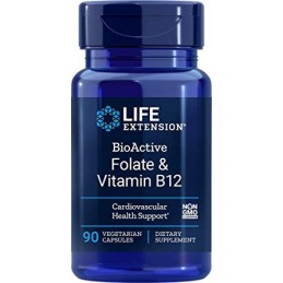 LIFE EXTENSION BioActive Foliany i Witamina B12 (90 kaps.)