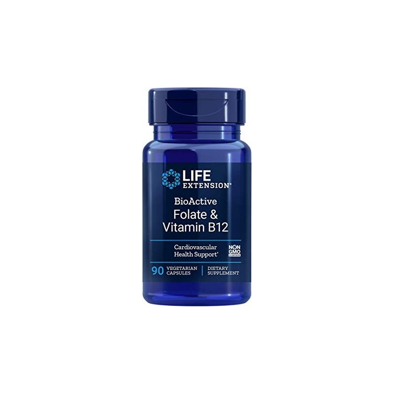 LIFE EXTENSION BioActive Foliany i Witamina B12 (90 kaps.)