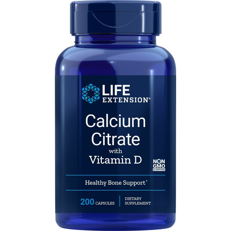 LIFE EXTENSION Calcium Citrate with Vitamin D (200 kaps.)