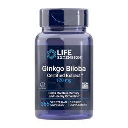LIFE EXTENSION Ginkgo Biloba Certified Extract 120 mg (365 kaps.)
