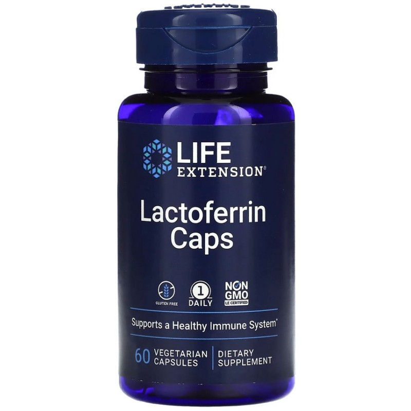 LIFE EXTENSION Lactoferrin Caps - Laktoferyna (60 kaps.)