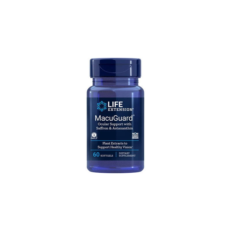 LIFE EXTENSION MacuGuard Ocular Support with Saffron & Astaxanthin (60 kaps.)