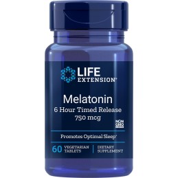 LIFE EXTENSION Melatonin 750 mcg 6 Hour Time Release (60 tabl.)